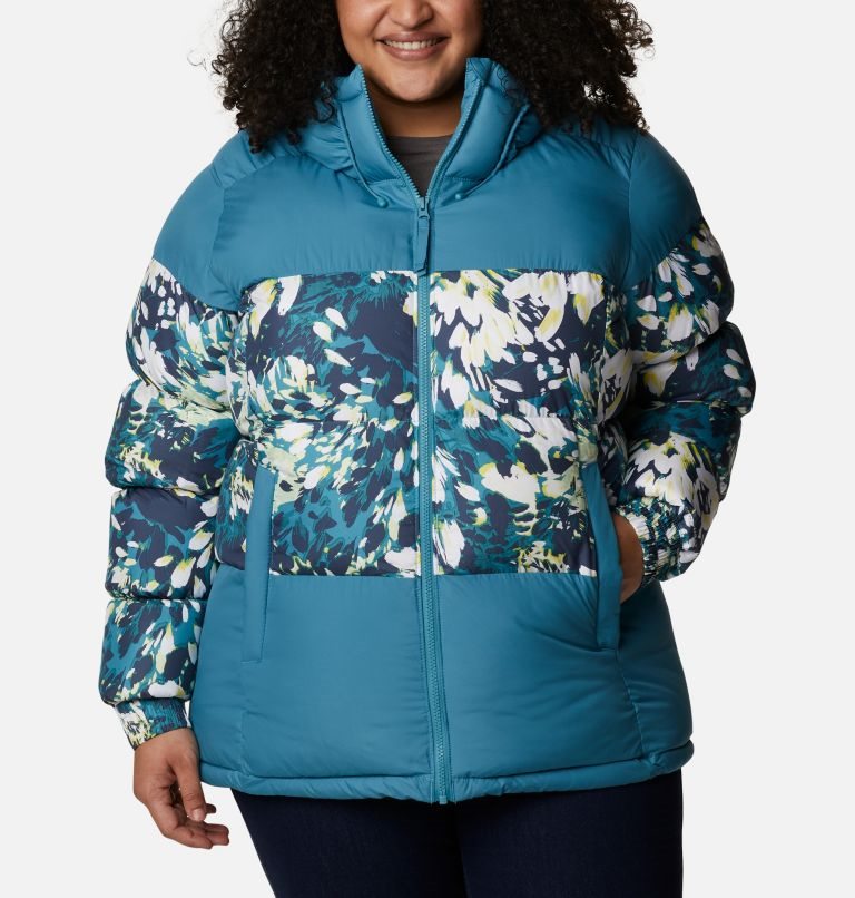 Columbia Pike Lake II Isolerte Jakker Dame Turkis Blomster | Plus Size 21375F